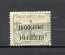 INDOCHINE  N° 90   NEUF AVEC CHARNIERE  COTE 2.00€     ORPHELINS DE GUERRE  SURCHARGE  VOIR DESCRIPTION - Unused Stamps
