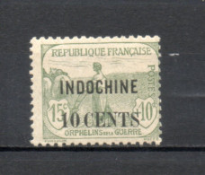 INDOCHINE  N° 90   NEUF AVEC CHARNIERE  COTE 2.00€     ORPHELINS DE GUERRE  SURCHARGE  VOIR DESCRIPTION - Neufs