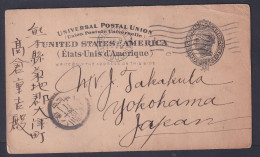 US Postal Card UX16 From San Francisco 1903 To YOKOHAMA, JAPAN - Poststempel