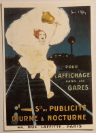 AFFICHAGE DANS LES GARES / Femme Avec Cloche Sur Les Rails - Sté Publicité - Carte Postale Reproduisant Affiche Ancienne - Gares - Sans Trains