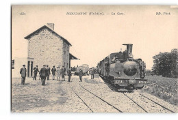 CPA 29 Plougasnou La Gare Et Le Train Tramway - Plougasnou