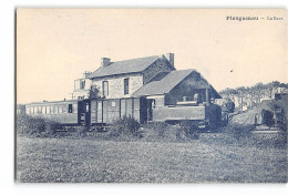 CPA 29 Plougasnou La Gare Et Le Train Tramway - Plougasnou