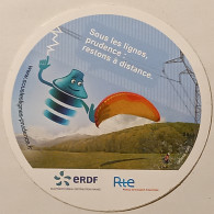 PARAPENTE / ELECTRICITE - Ligne Haute Tension - ERDF / RTE - Autocollant - Pegatinas