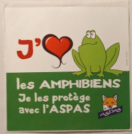 GRENOUILLE / AMPHIBIEN - Protection Avec L'ASPAS - Autocollant - Pegatinas