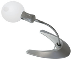 Lindner Randlose Standlupe Mit LED-Beleuchtung, Vergrößerung 2x / 6x S7150 Neu ( - Pinzetten, Lupen, Mikroskope