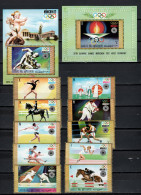 Umm Al Qiwain 1971 Olympic Games Munich, Judo, Equestrian, Fencing Etc. Set Of 10 + 2 S/s MNH - Verano 1972: Munich