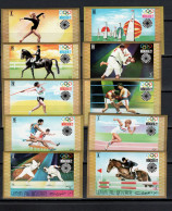 Umm Al Qiwain 1971 Olympic Games Munich, Judo, Equestrian, Fencing Etc. Set Of 10 Imperf. MNH - Verano 1972: Munich