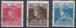 Hongrie Baranya 1919 Mi 35-37 Roi Charles IV (A16) - Baranya