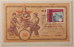 BILLET BANQUE SLOVENIE - Godisnjica Novcanog Zadova Slovenije - Carte Philatélique Timbre YOUGOSLAVIE Et Cachet 1er Jour - Münzen (Abb.)