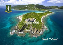 British Virgin Islands Buck Island Aerial View New Postcard - Virgin Islands, British