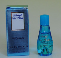 Miniature COOL WATER WOMAN (bouchon Bleu) De Zino Davidoff ( France ) - Miniatures Womens' Fragrances (in Box)