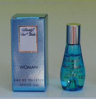 Miniature COOL WATER WOMAN (bouchon Argent) De Zino Davidoff ( France ) - Miniatures Womens' Fragrances (in Box)