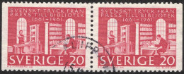 Sweden - Facit #526BB Kungl Biblioteket, 20 öre Röd - Oblitérés