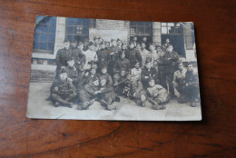 CPA Photo Carte Postale Ancienne Groupe De Militaires Soldat Soldaat Uniform Uniforme Infanterie? Armée Belge Calot - Personen