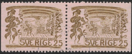 Sweden - Facit #583BB Drottningholmsteatern 200 år, 25 öre Oliv - Used Stamps