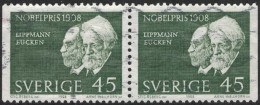 Sweden - Facit #648BB Nobelpristagare 1908, 45 öre Olivgrön - Usati