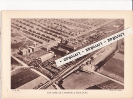 Mine De Charbon à Drocourt (Pas-de-Calais) - Photo Sépia Extraite D'un Livre Paru En 1933 Chevalement Corons - Ohne Zuordnung