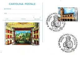 ITALIA ITALY - 2023 PAOLA (CS) . Francesco Di Paola Uomo Di Pace In Europa Su Cartolina Postale CP - 11078 - 2021-...: Storia Postale