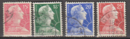 FRANCE : N° 1011 - 1011A - 1011B - 1011C Oblitérés (Marianne De Muller) - PRIX FIXE - - 1955-1961 Maríanne De Muller