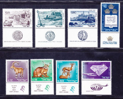 ISRAEL N°  330 à 333, 351 à 353, A47 ** MNH Neufs Sans Charnière, TB (D7749) Sujets Divers - 1967-68 - Nuovi (con Tab)