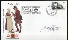 Martin Mörck. Denmark 2001. Danish Revue. Michel 1215. Cover With Special Cancel And Cachet. Signed. - Brieven En Documenten