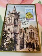 Hong Kong Stamp Roman Cathedral Church M Card - Usados