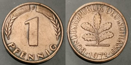 Monnaie Allemagne - 1972 F  - 1 Pfennig Bundesrepublik Deutschland - 1 Pfennig