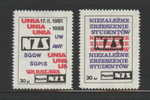 POLAND SOLIDARNOSC INDEPENDENT UNION OF STUDENTS SET OF 2 (SOLID1252/0908) - Viñetas Solidarnosc