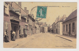 Fixe Marne Belle Carte Toilée Fère Champenoise Rue Du Pont Circulé Très Bon état - Fère-Champenoise