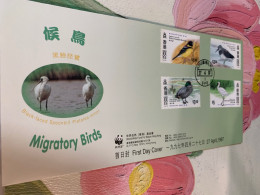 Hong Kong Stamp FDC Bird WWF 1997 - Anatre
