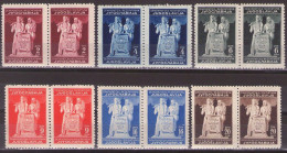 YUGOSLAVIA 1945  Mi 486-491 I,II - Meeting Of The Constituent Assembly, In Pair - MNH**VF - Ongebruikt