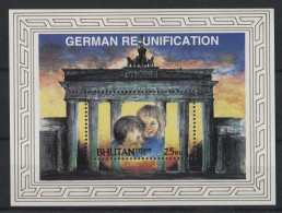 Bhutan - 1992 German Reunification Block MNH__(TH-23065) - Bhutan