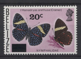 Belize - 1976 Butterflies 20c Overprint MNH__(TH-24787) - Belice (1973-...)