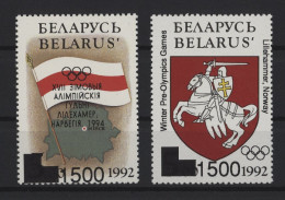 Belarus - 1994 Lillehammer Overprints (english) MNH__(TH-27724) - Belarus