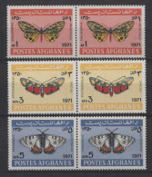 Afghanistan - 1971 Butterflies Pairs MNH__(TH-24741) - Afganistán