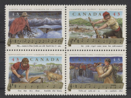 Canada - 1993 Folk Songs Block Of Four MNH__(TH-25019) - Blocks & Kleinbögen