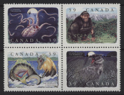 Canada - 1990 Mythical Creatures Block Of Four MNH__(TH-25174) - Blocks & Kleinbögen