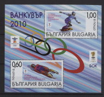 Bulgaria - 2010 Winter Olympics Vancouver Block MNH__(TH-25581) - Blocs-feuillets