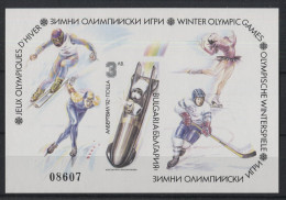 Bulgaria - 1991 Winter Olympics Albertville Block IMPERFORATE MNH__(TH-24068) - Blocs-feuillets