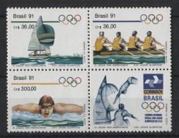 Brazil - 1991 Pan American Sports Games Block Of Four MNH__(TH-23887) - Blokken & Velletjes