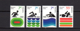 Australia 1972 Olympic Games Munich, Rowing, Equestrian Etc. Set Of 4 MNH - Sommer 1972: München