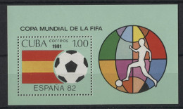 Cuba - 1981 Soccer World Cup Block MNH__(TH-23872) - Hojas Y Bloques