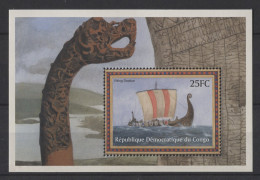 Congo (Kinshasa) - 2001 History Of Shipping Block (3) MNH__(TH-26558) - Nuevos