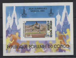 Congo (Brazzaville) - 1980 Moscow Block IMPERFORATE MNH__(TH-23751) - Neufs