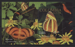 Colombia - 2002 Butterflies Block MNH__(TH-26761) - Colombia