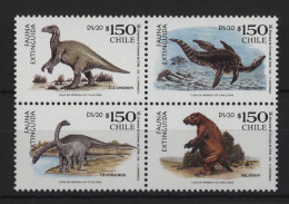 Chile - 2000 Prehistoric Animals Block Of Four MNH__(TH-24453) - Chile