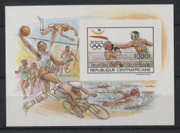 Central African Republic - 1990 Summer Olympics Barcelona Block (1) IMPERFORATE MNH__(TH-23975) - Zentralafrik. Republik