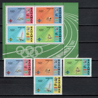 Bahamas 1972 Olympic Games Munich, Cycling, Sailing Etc. Set Of 4 + S/s MNH - Sommer 1972: München