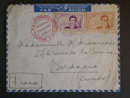 DM 14  AOF SENEGAL LETTRE  GOUVERNEMENT CENSUREE 1944  DAKAR A BORDEAUX   FRANCE  ++AFF. INTERESSANT +++ - Covers & Documents