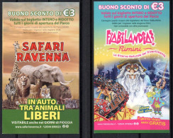 Biglietto Ingresso On Riduzione Per Safari Ravenna E Fiabilandia (fronte E Retro) - Tickets D'entrée